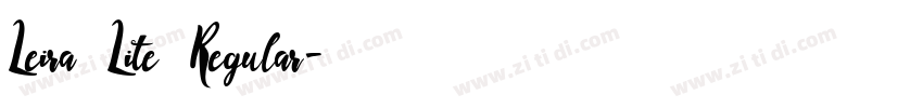 Leira Lite Regular字体转换